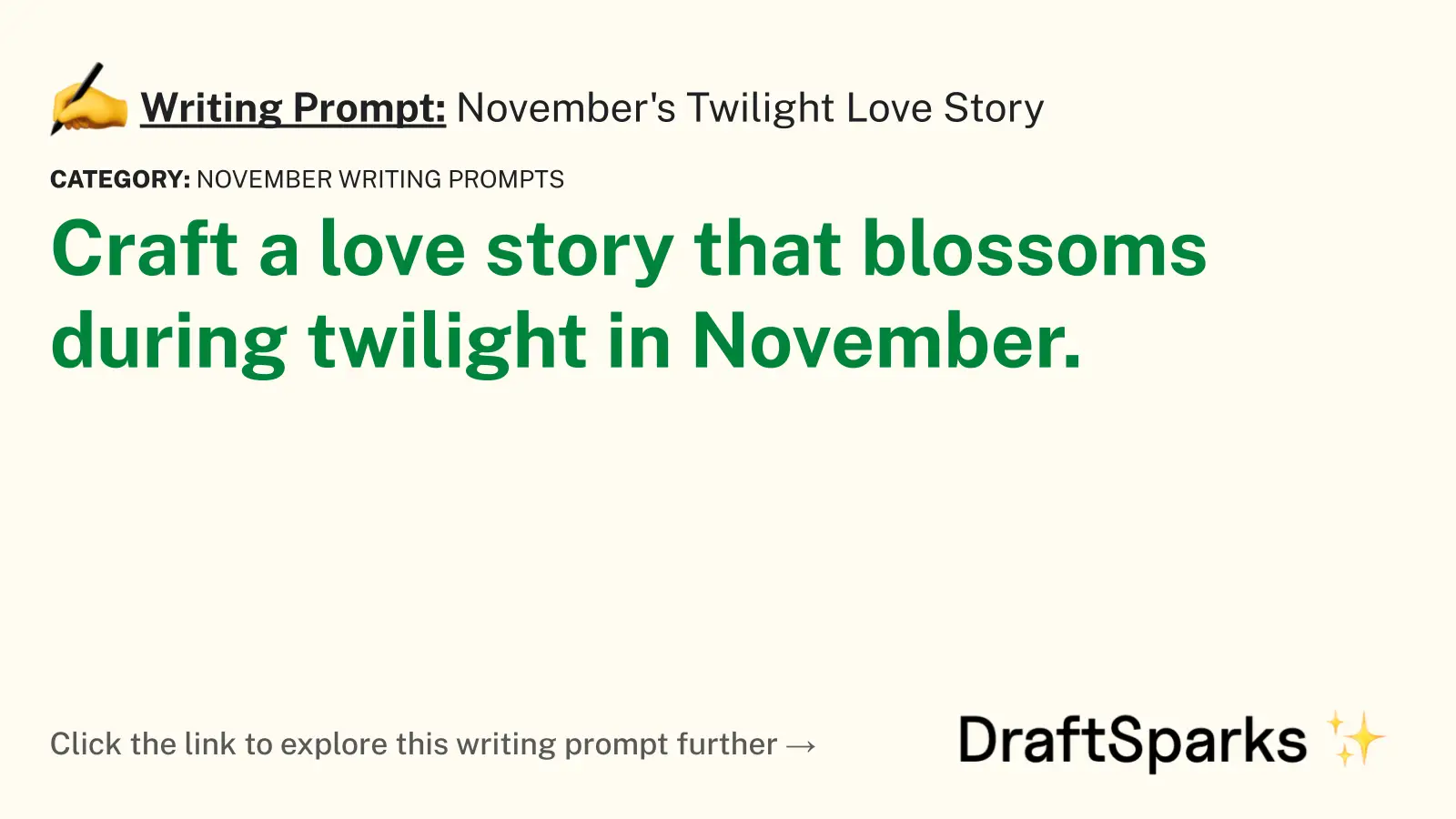 November’s Twilight Love Story