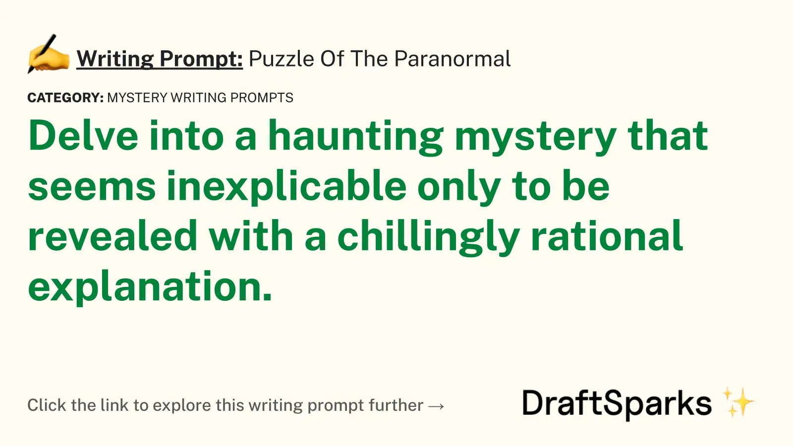 Puzzle Of The Paranormal