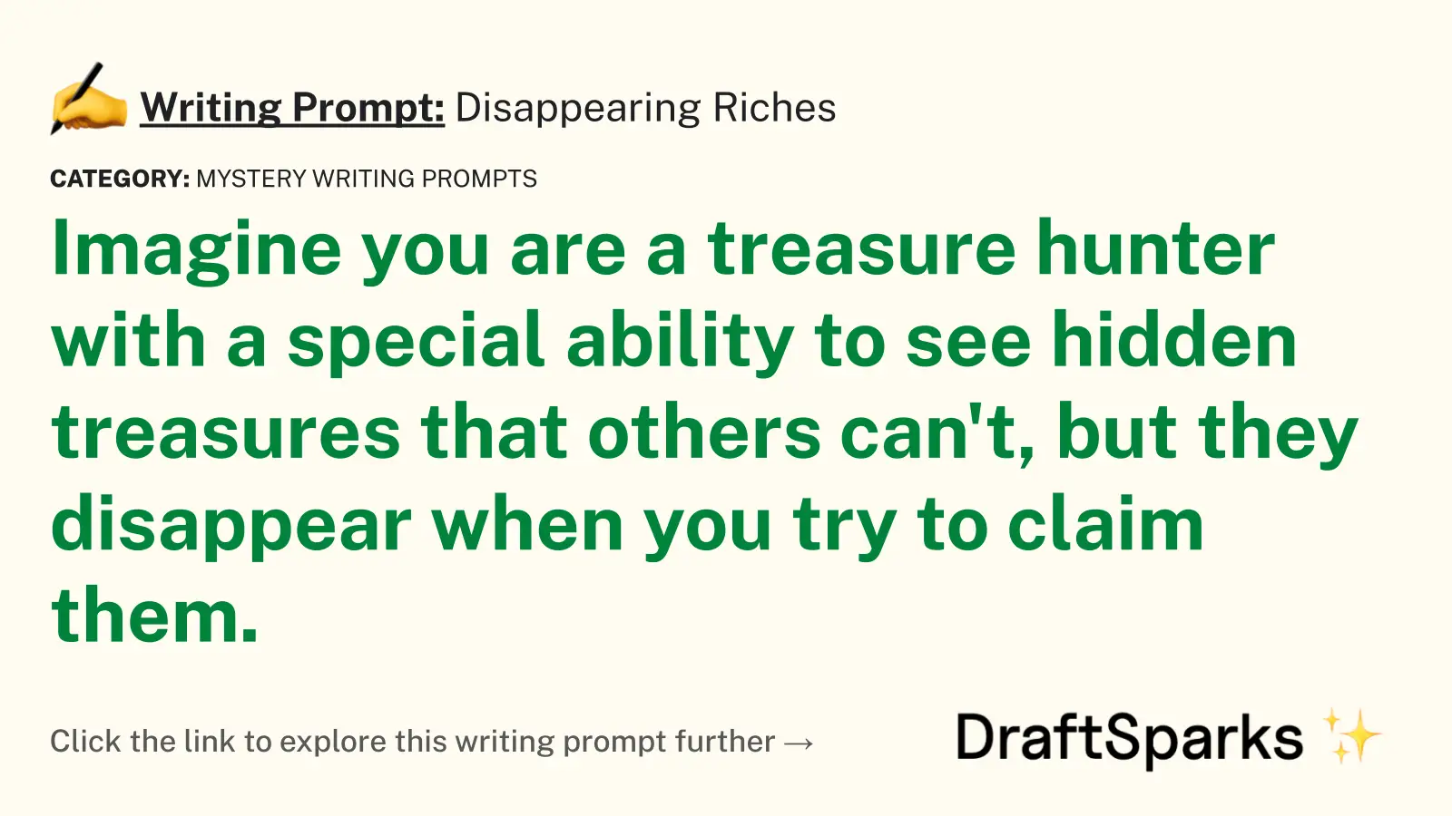 Disappearing Riches