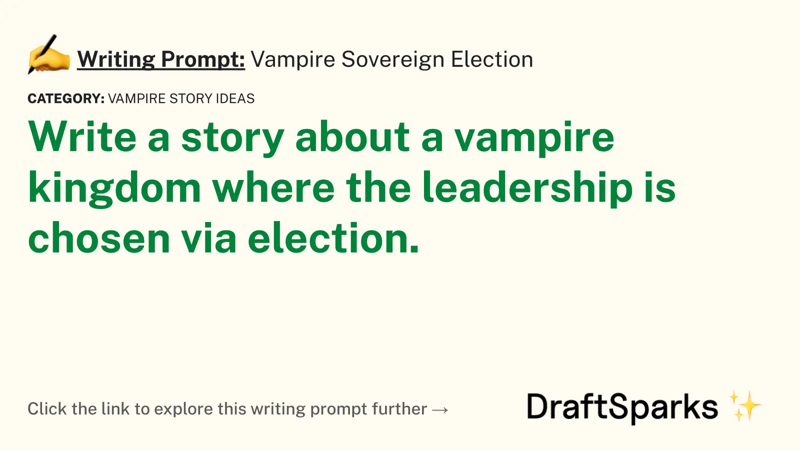 Vampire Sovereign Election