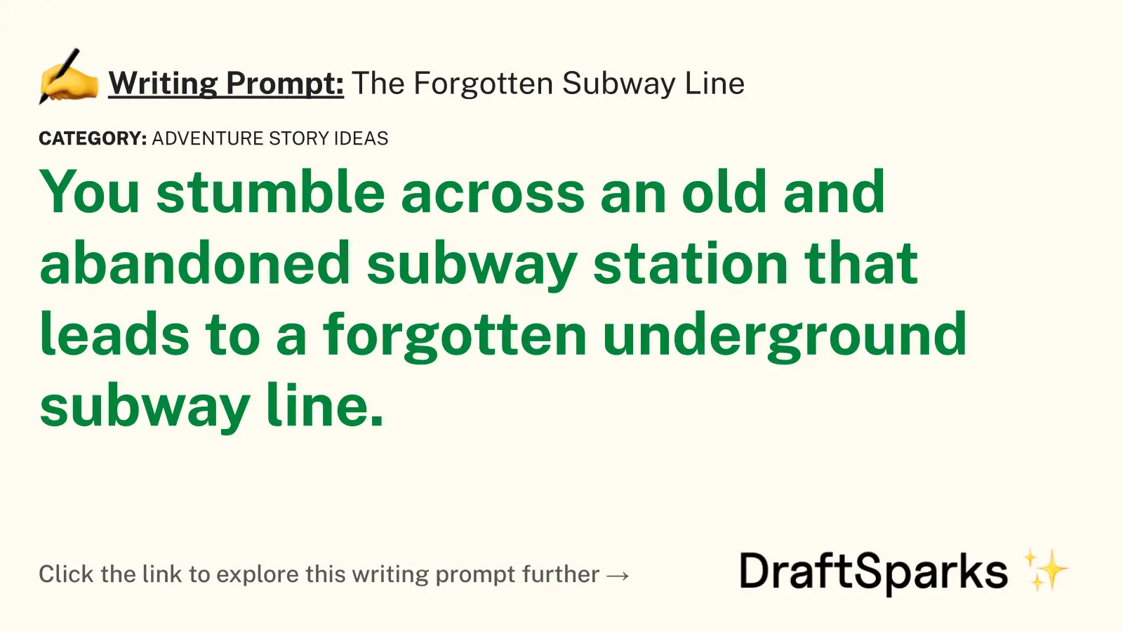 The Forgotten Subway Line