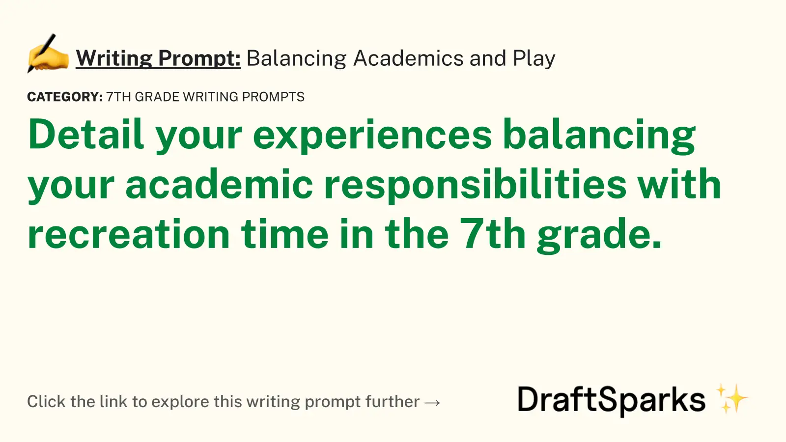 Balancing Academics and Play