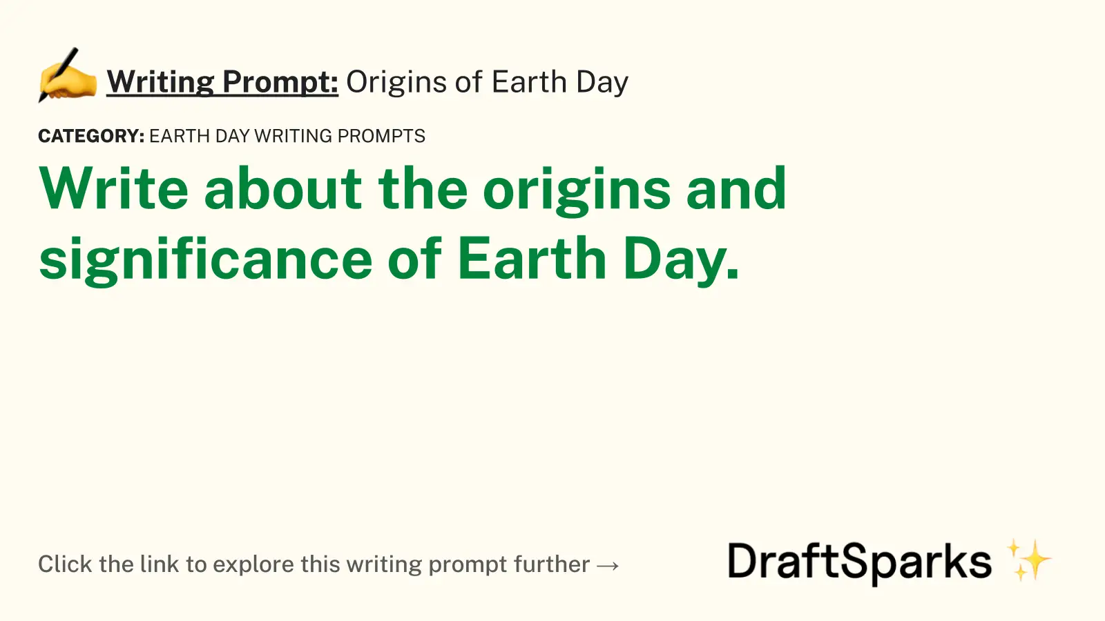 Origins of Earth Day