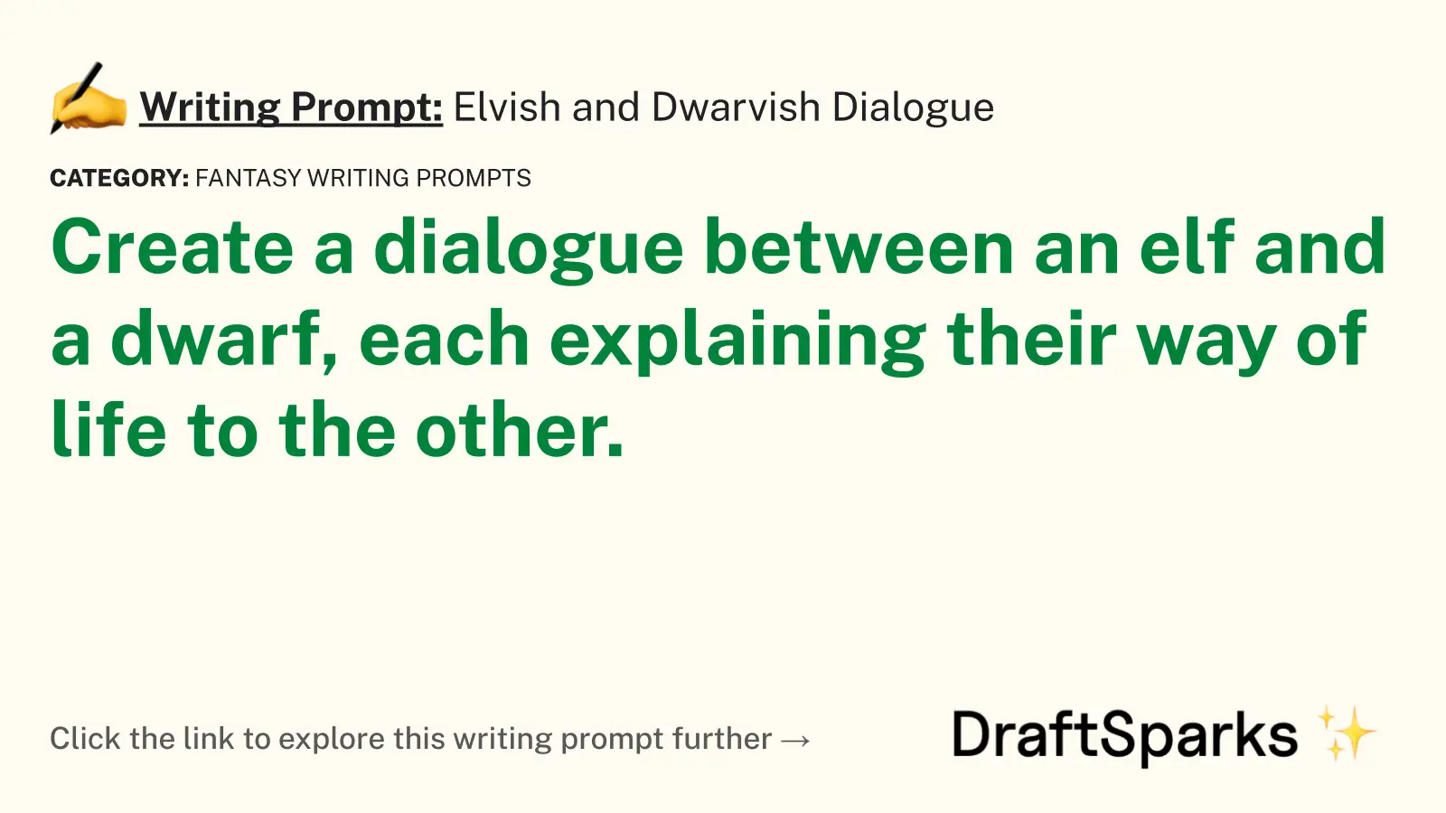 Elvish and Dwarvish Dialogue