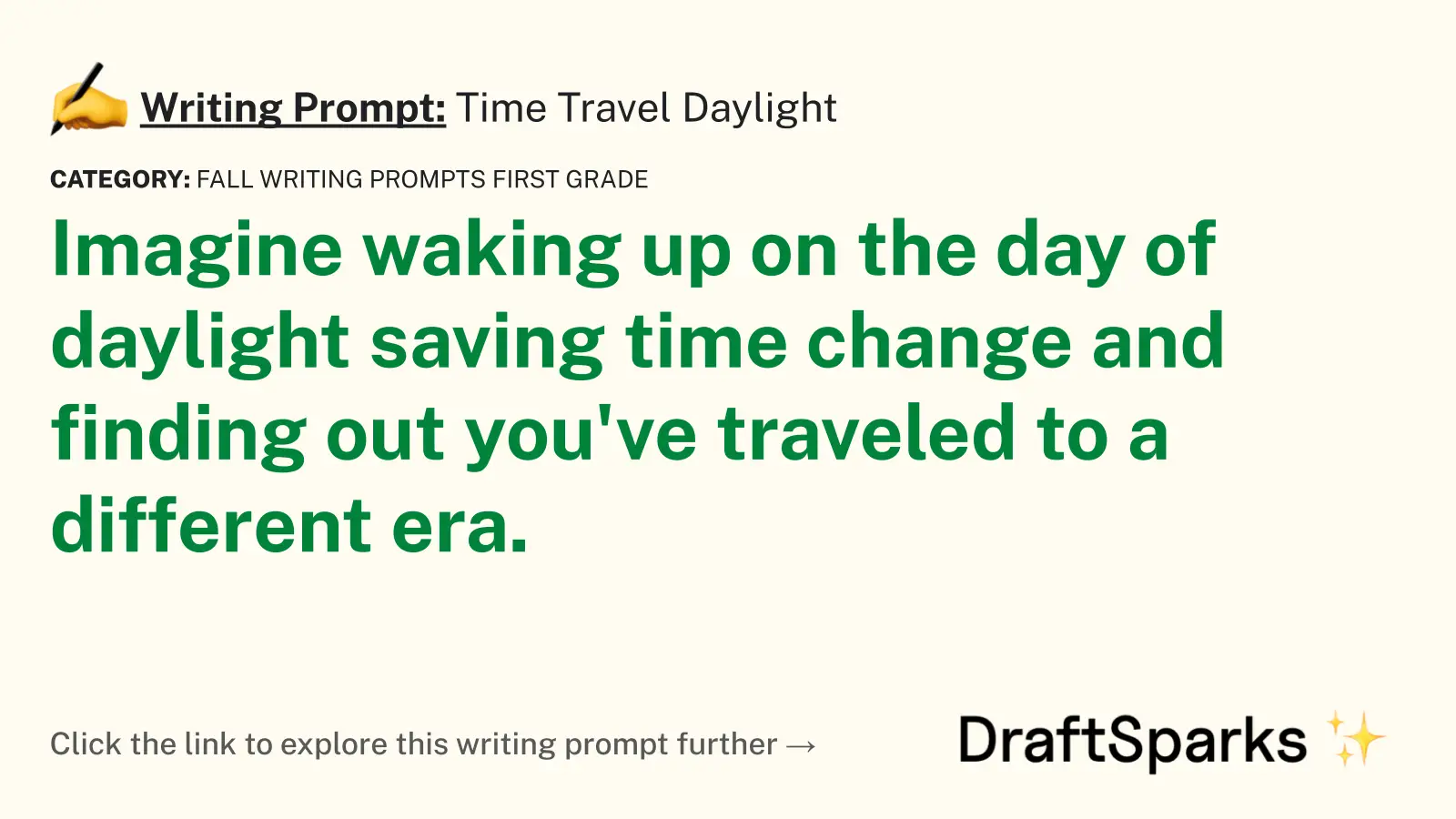 Time Travel Daylight