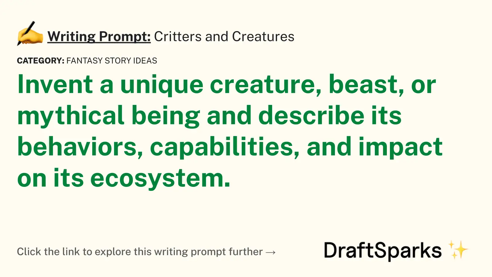 Critters and Creatures