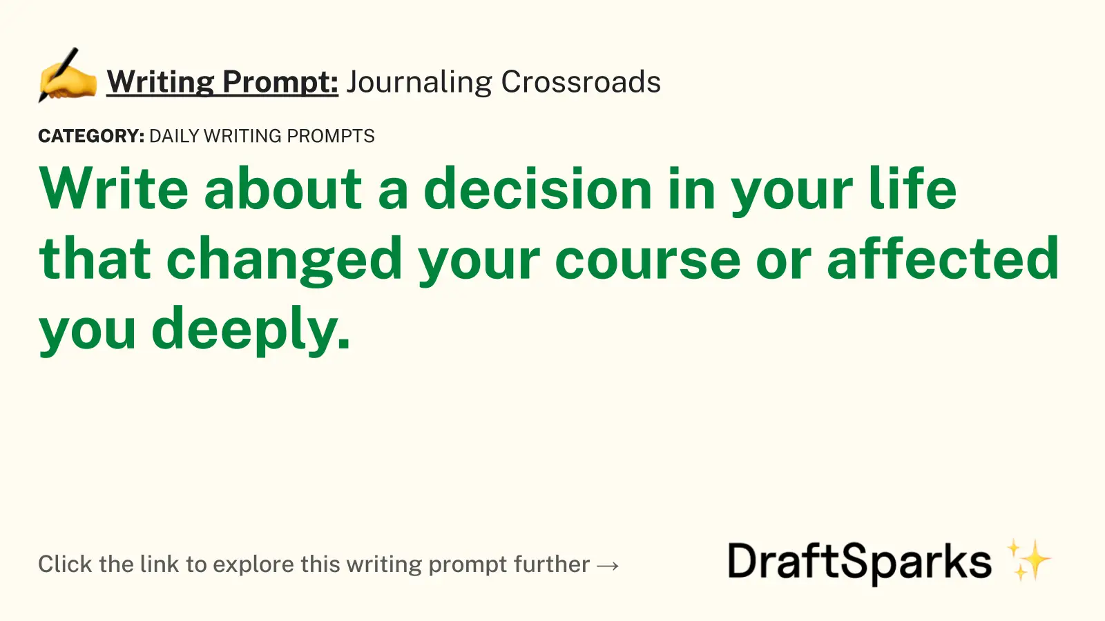 Journaling Crossroads