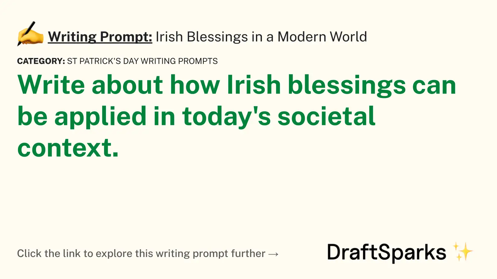 Irish Blessings in a Modern World