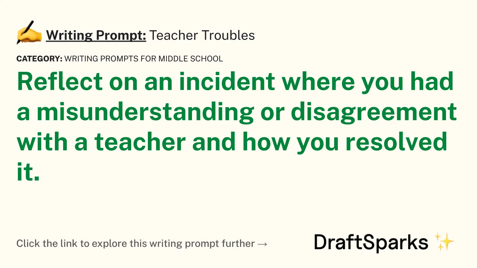 Teacher Troubles
