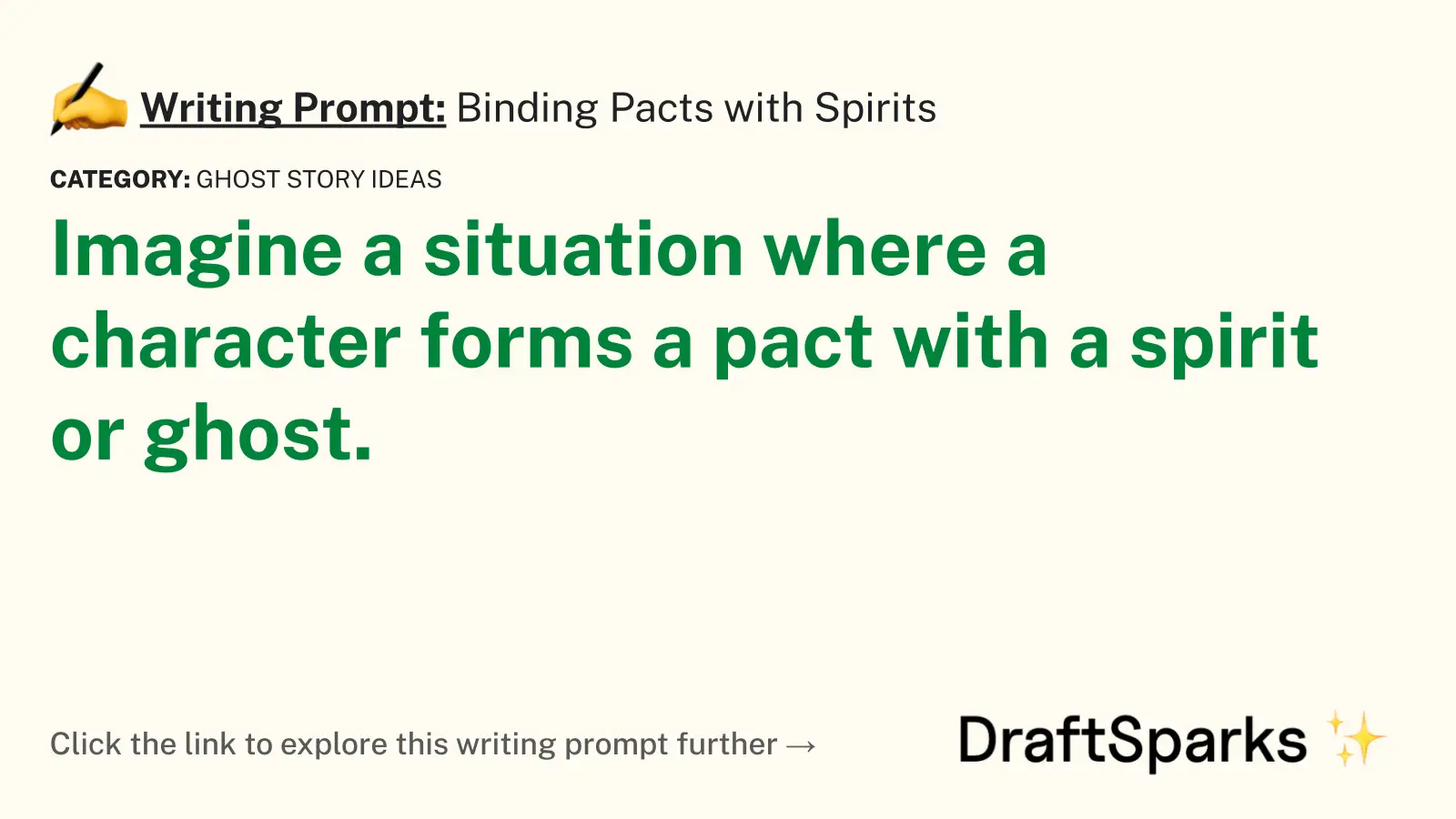 Binding Pacts with Spirits