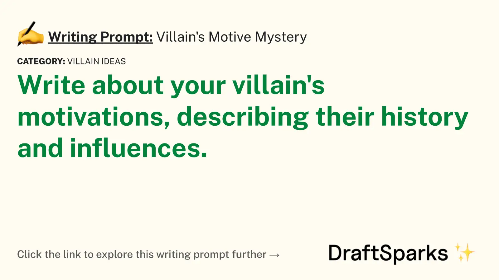 Villain’s Motive Mystery