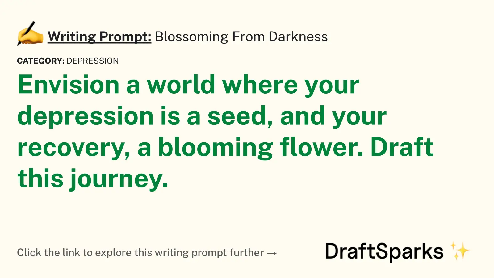 Blossoming From Darkness