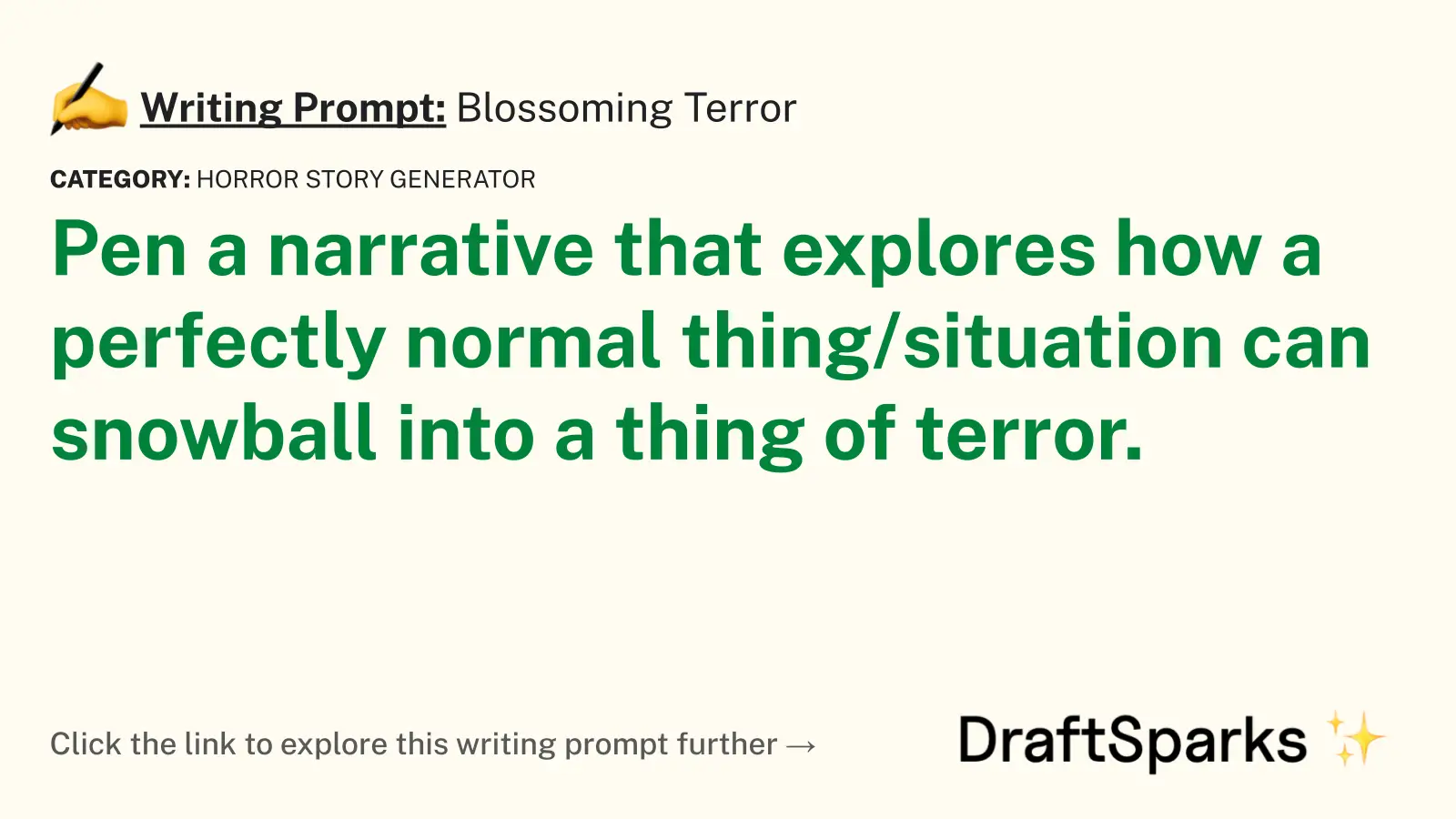 Blossoming Terror