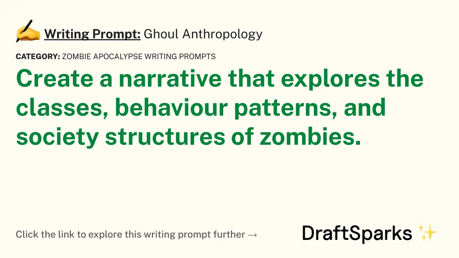 Ghoul Anthropology