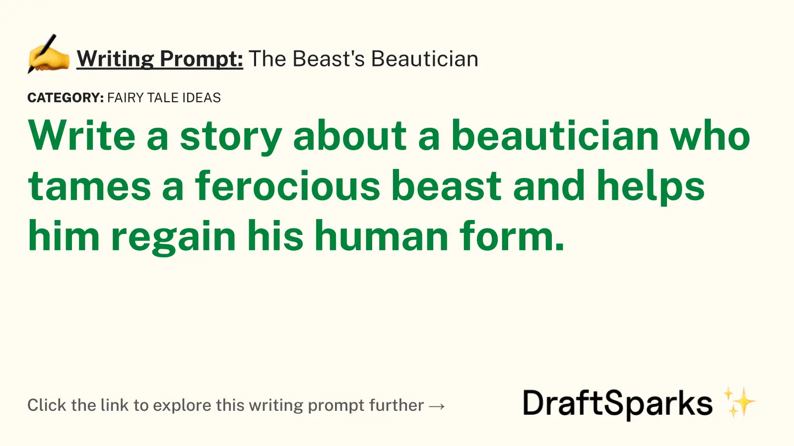 The Beast’s Beautician