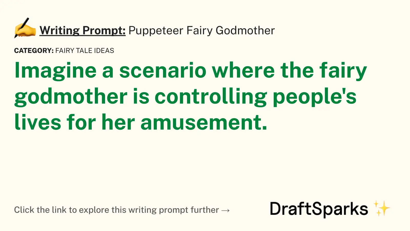 Puppeteer Fairy Godmother