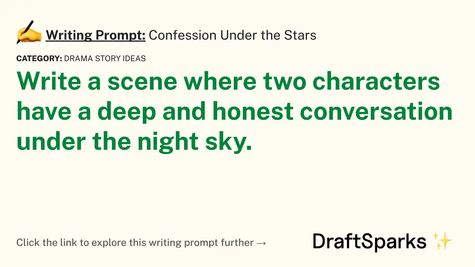 Confession Under the Stars