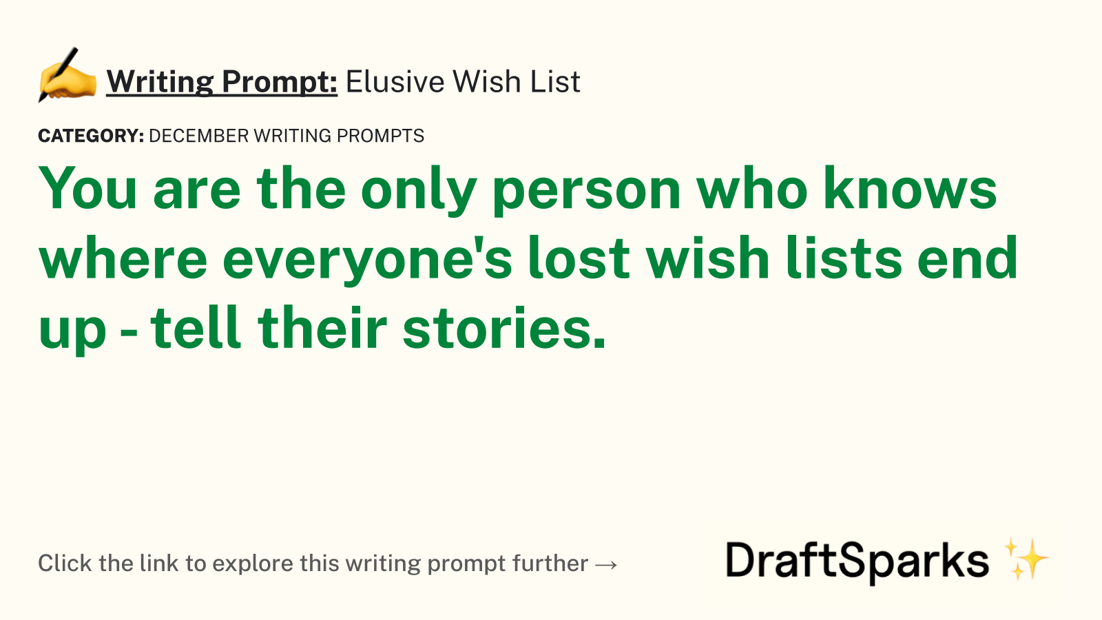 Elusive Wish List