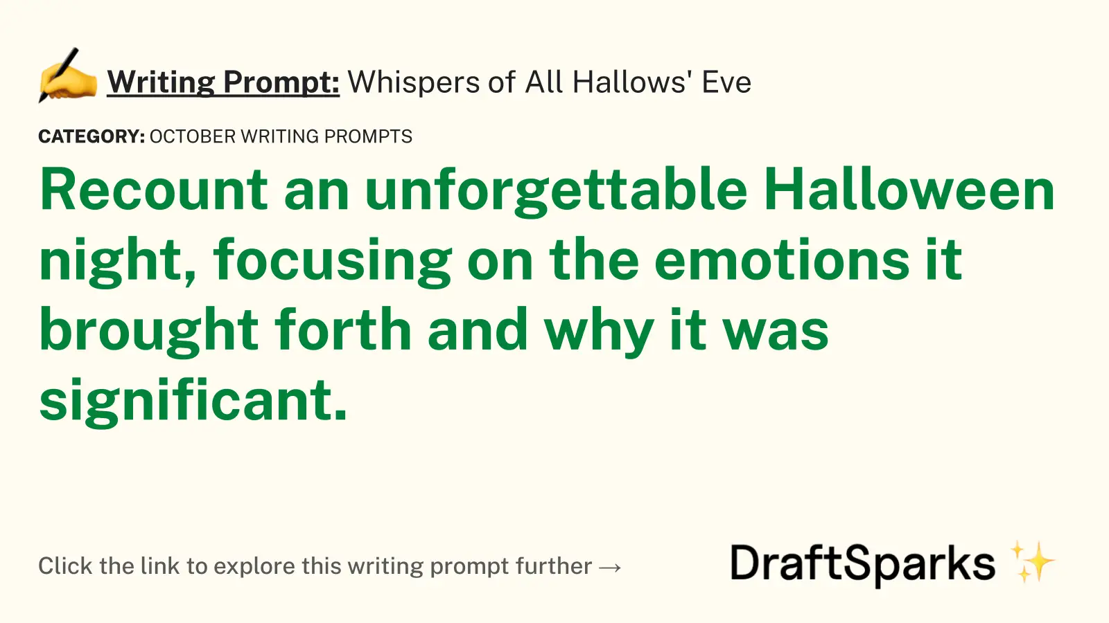 Whispers of All Hallows’ Eve