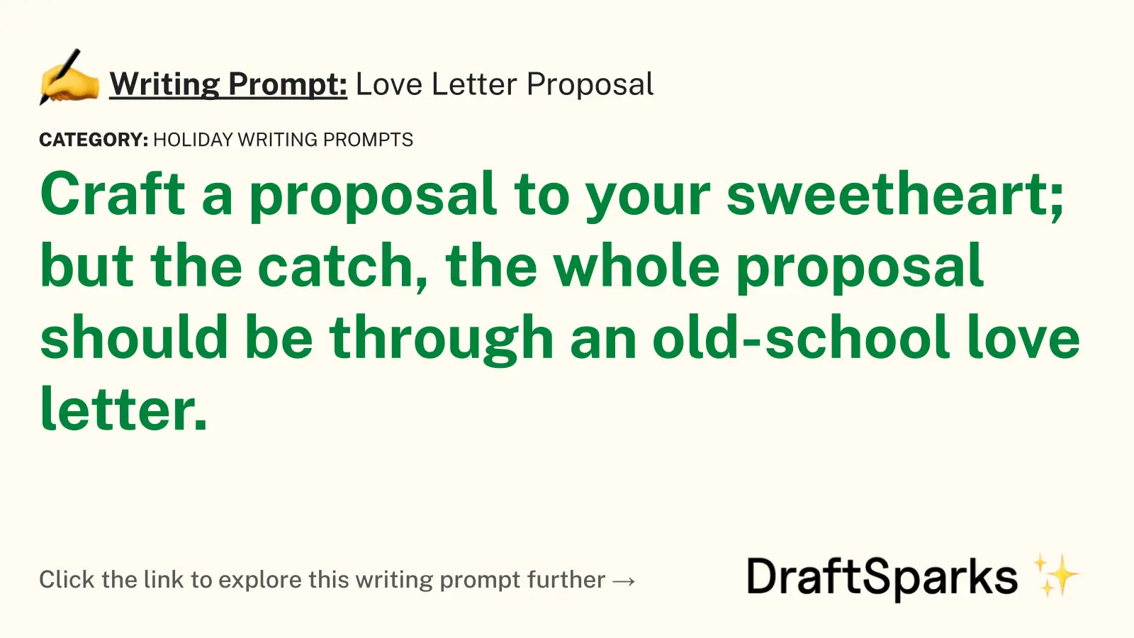 Love Letter Proposal