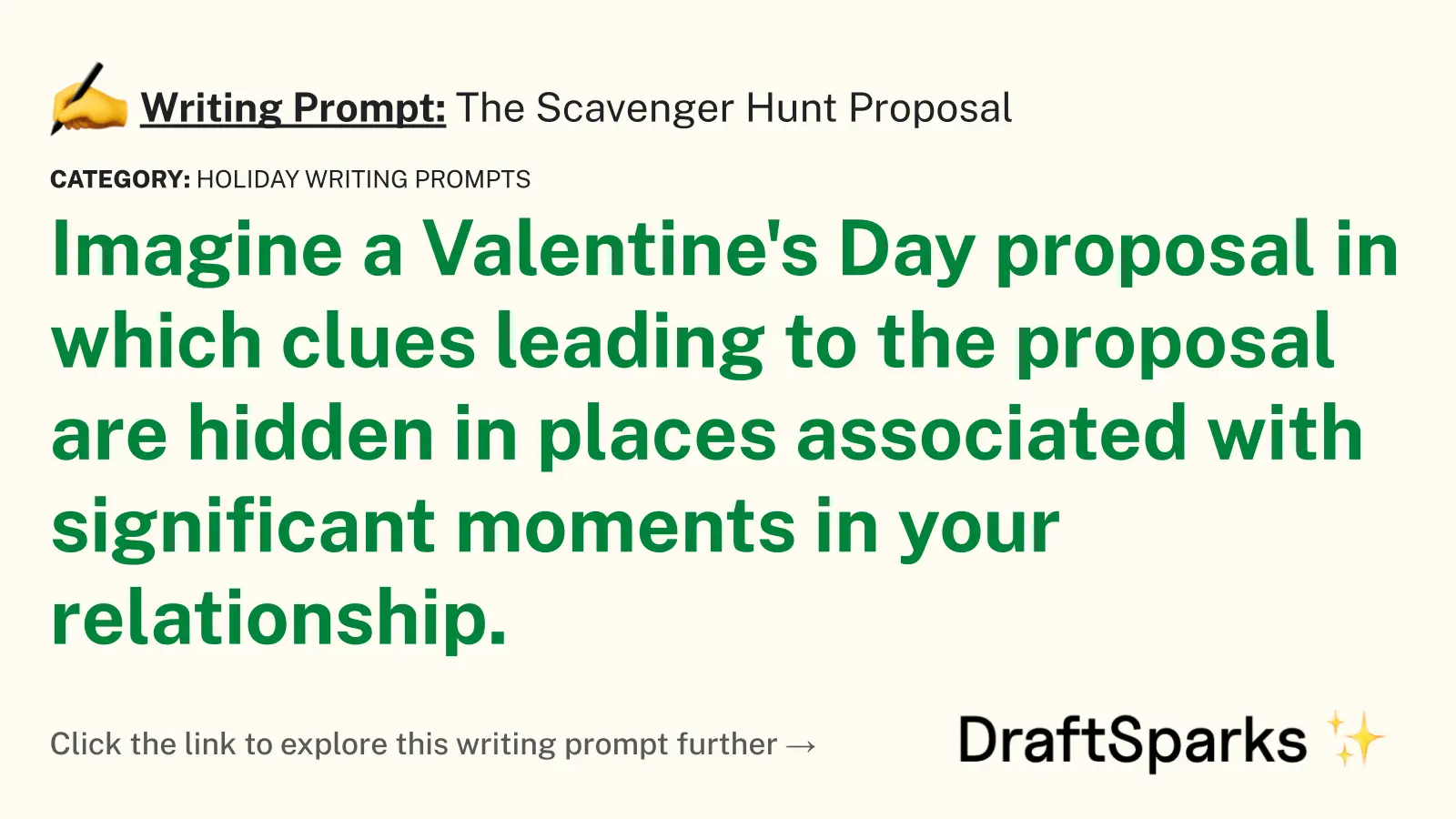 The Scavenger Hunt Proposal