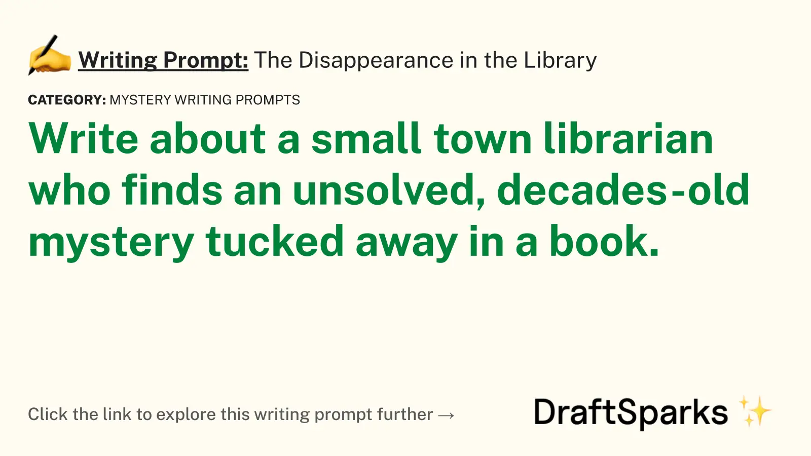 The Disappearance in the Library