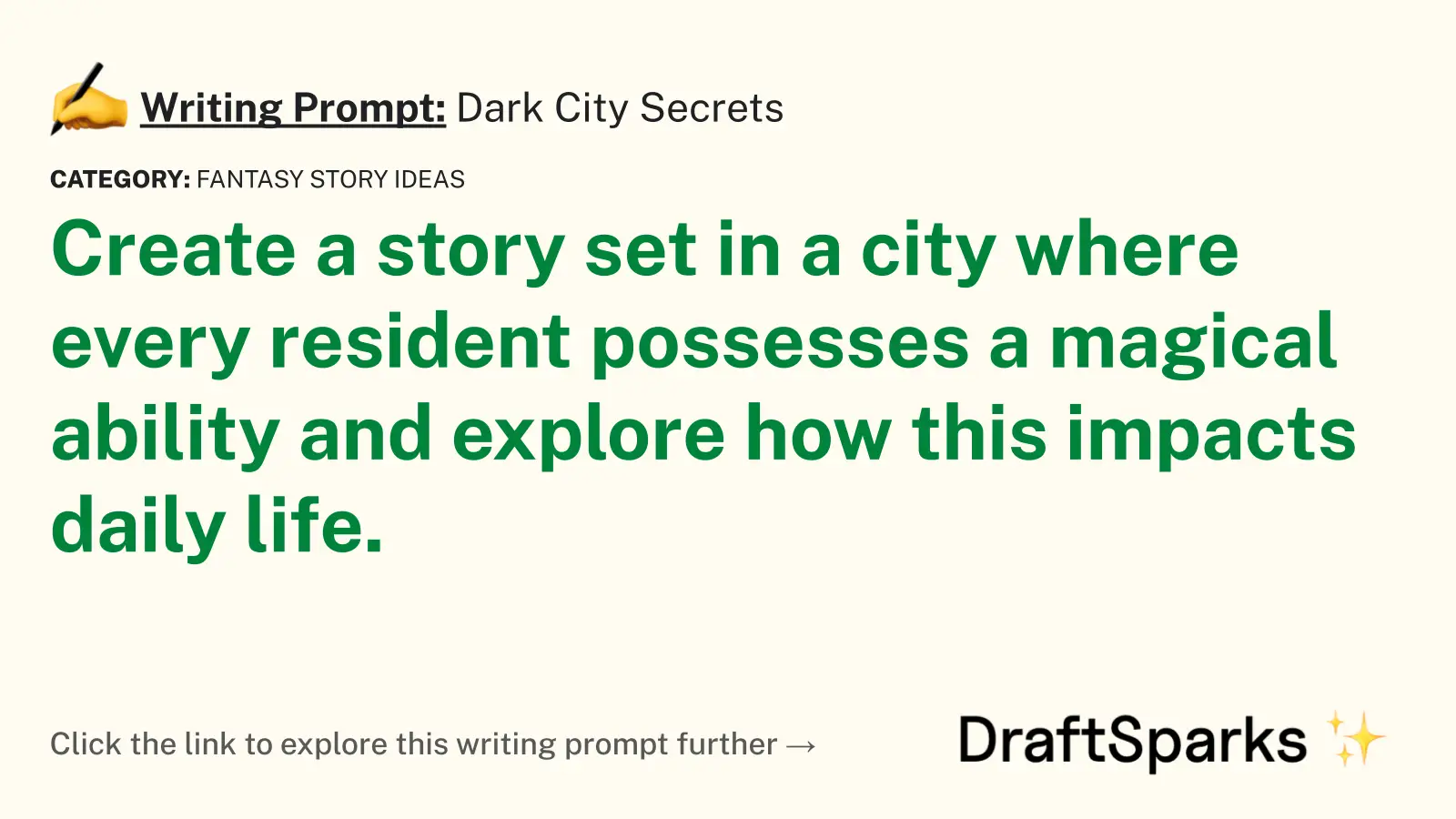 Dark City Secrets