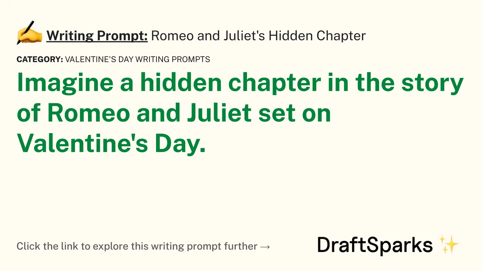 Romeo and Juliet’s Hidden Chapter