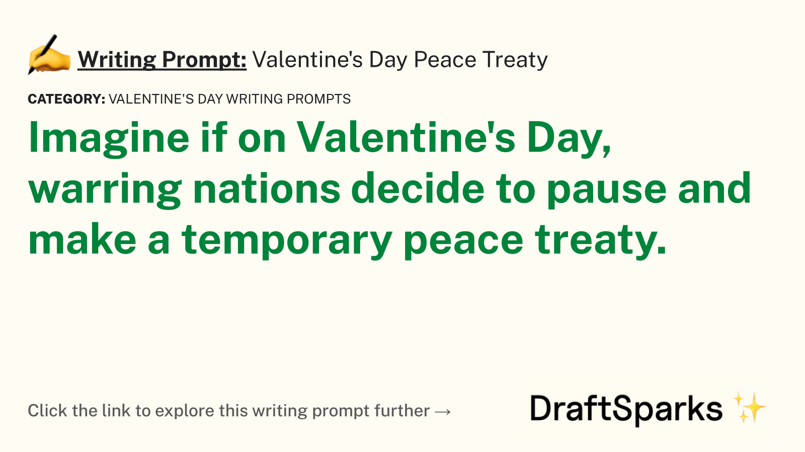 Valentine’s Day Peace Treaty