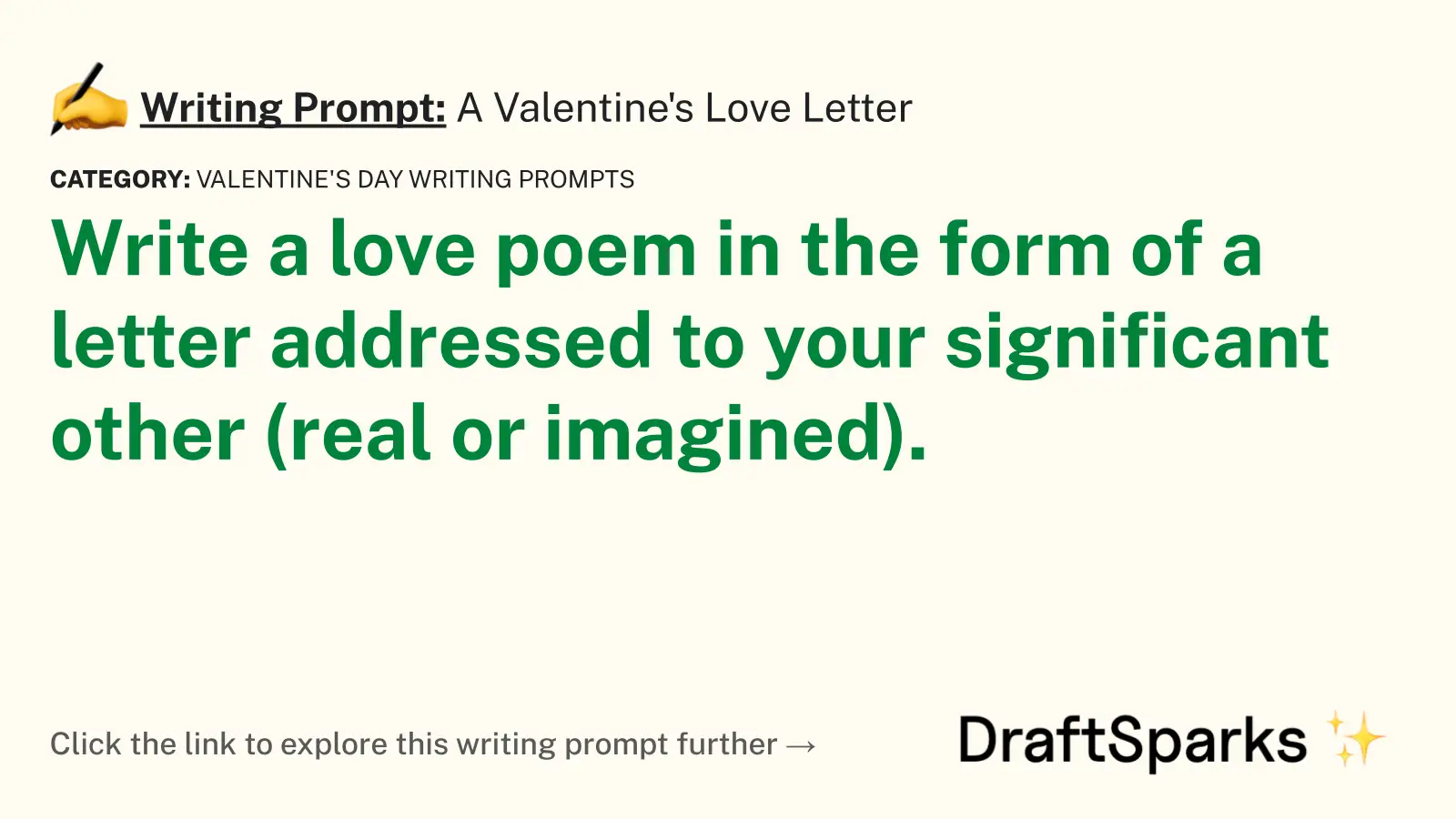 A Valentine’s Love Letter
