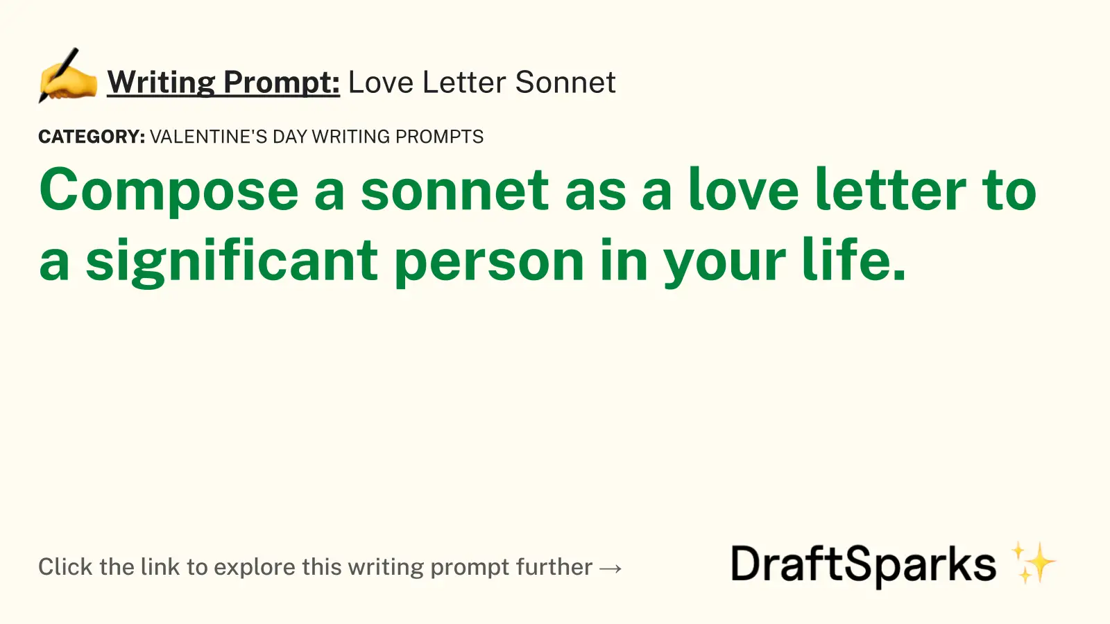 Love Letter Sonnet