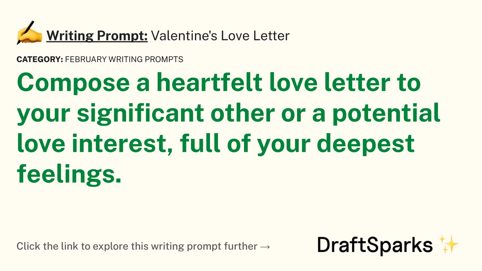 Valentine’s Love Letter
