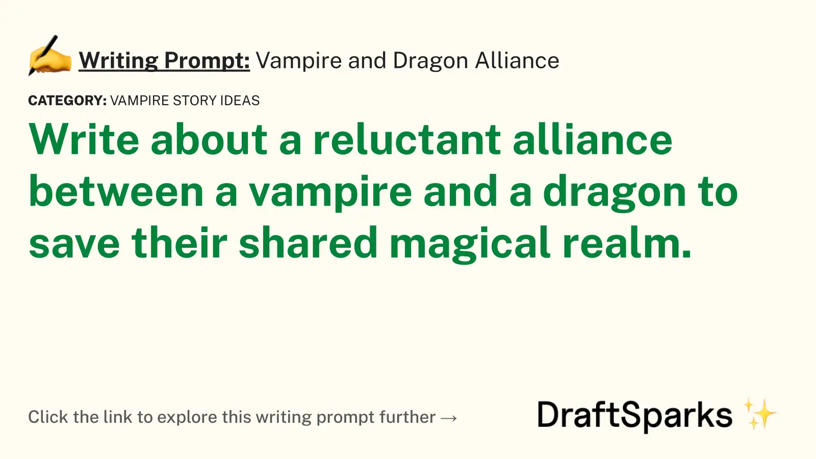 Vampire and Dragon Alliance