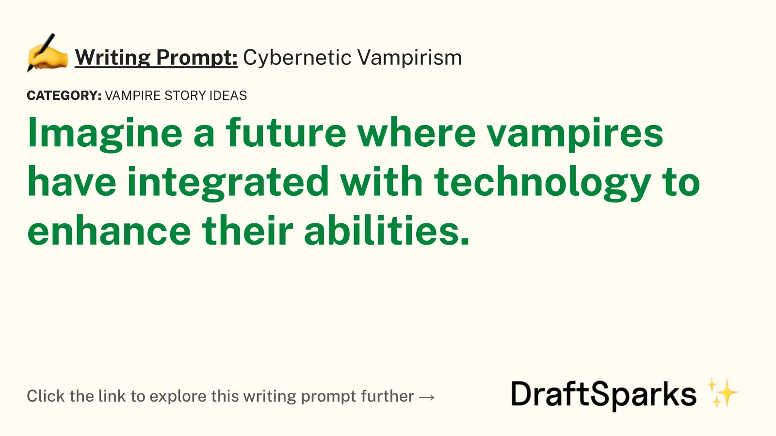 Cybernetic Vampirism