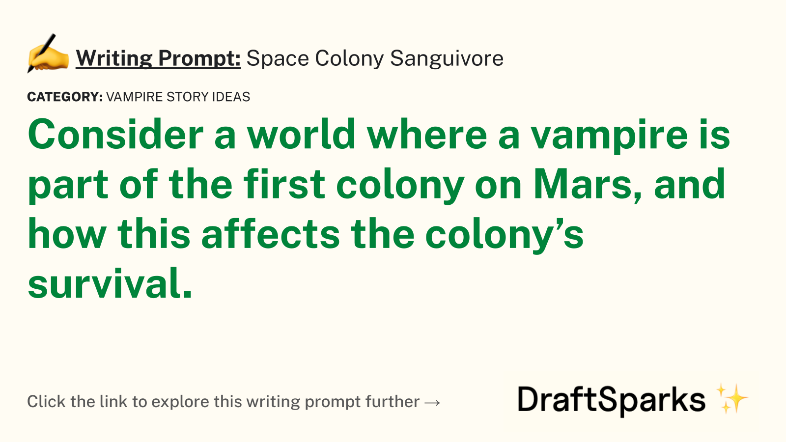 Space Colony Sanguivore