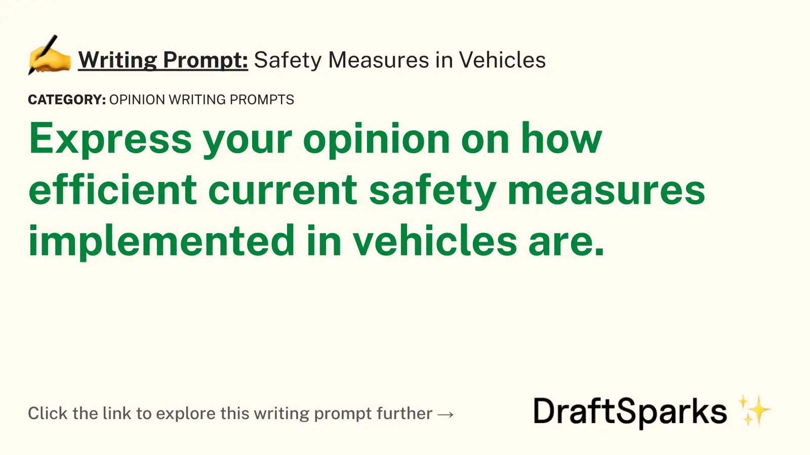 Safety Measures in Vehicles