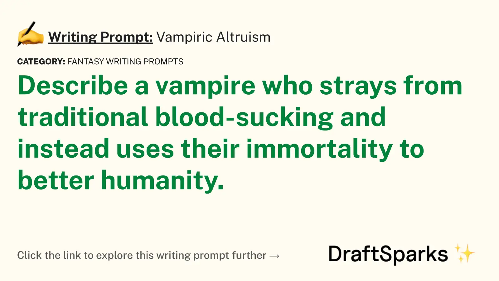 Vampiric Altruism