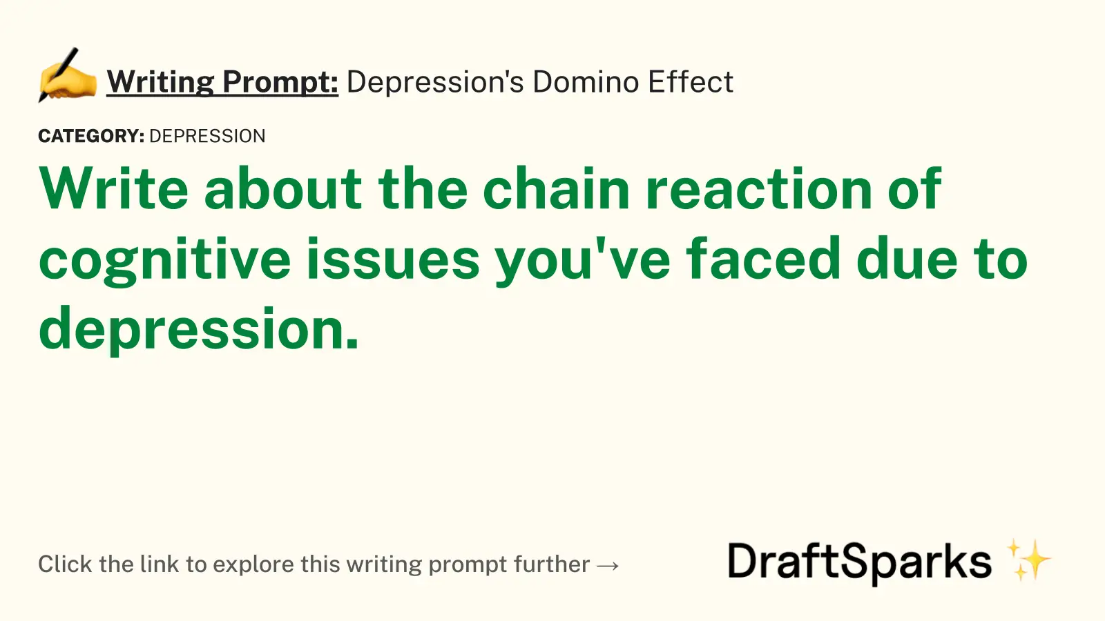 Depression’s Domino Effect