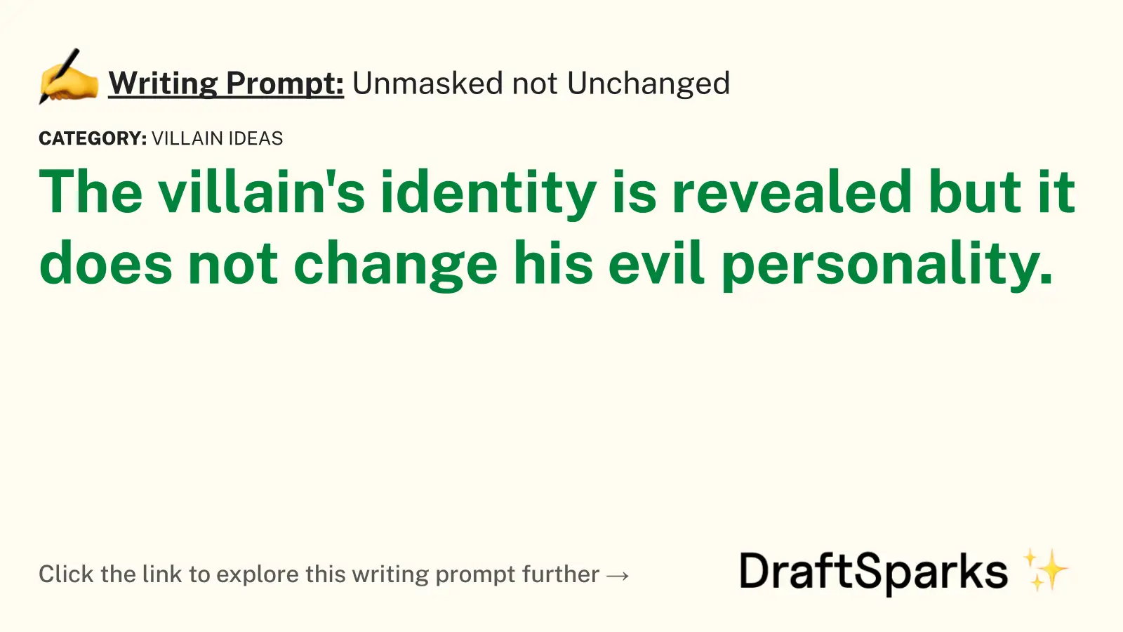Unmasked not Unchanged