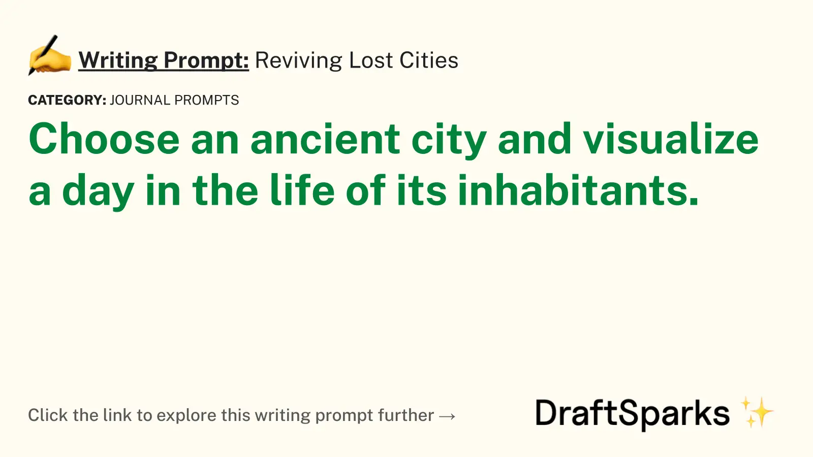 Reviving Lost Cities