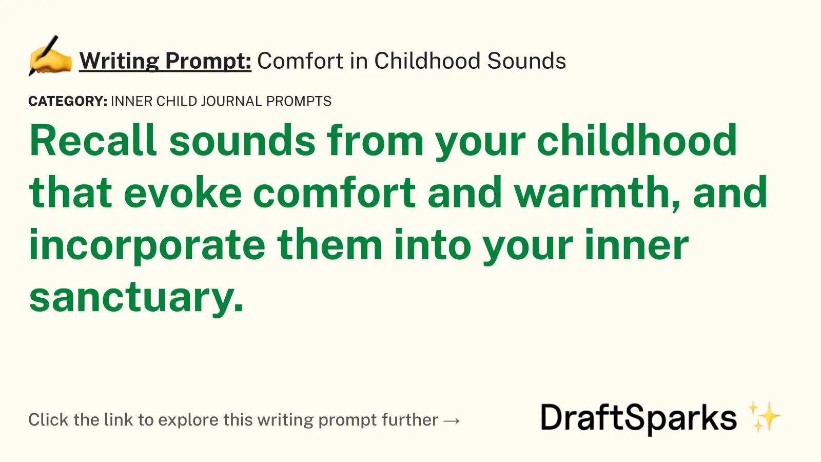 Comfort in Childhood Sounds