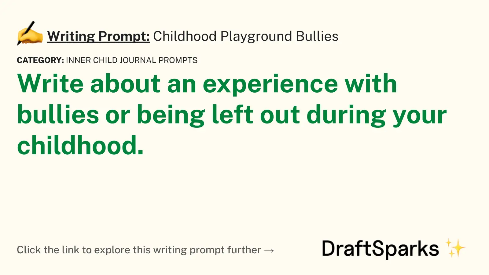 Childhood Playground Bullies