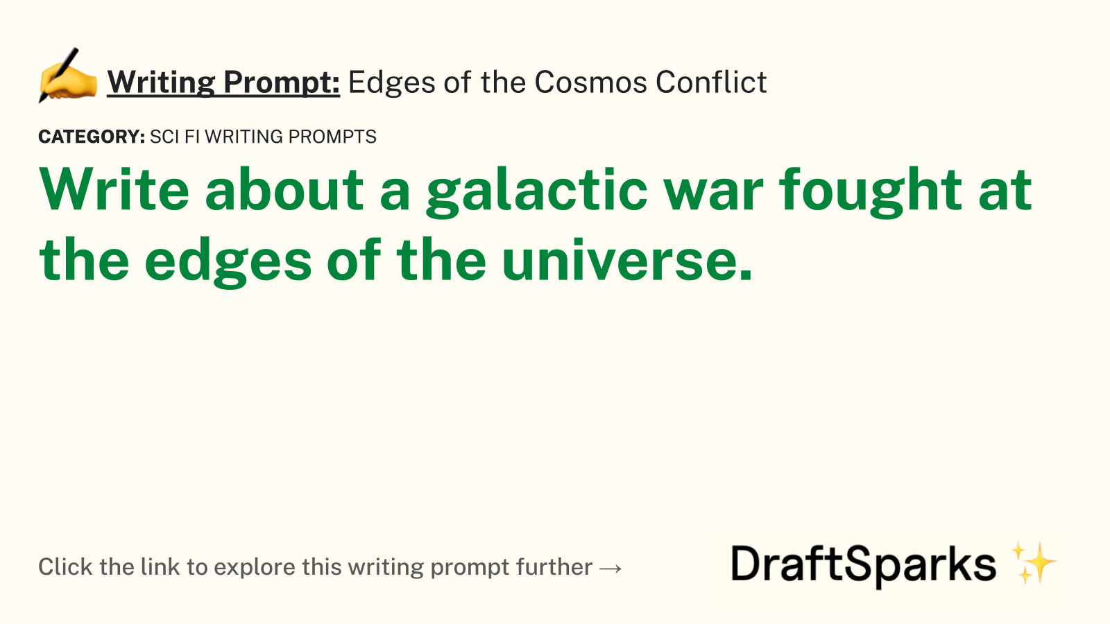 Edges of the Cosmos Conflict