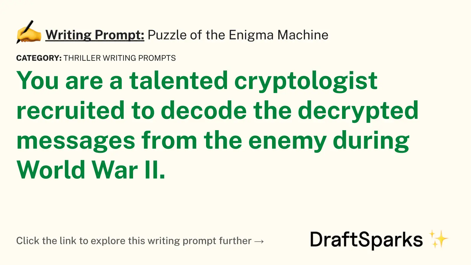 Puzzle of the Enigma Machine