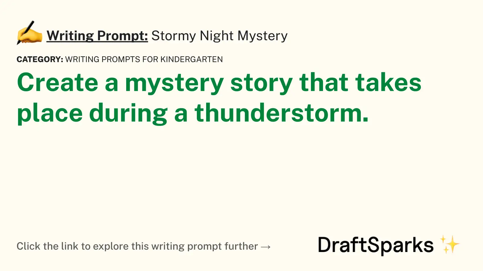 creative writing stormy night