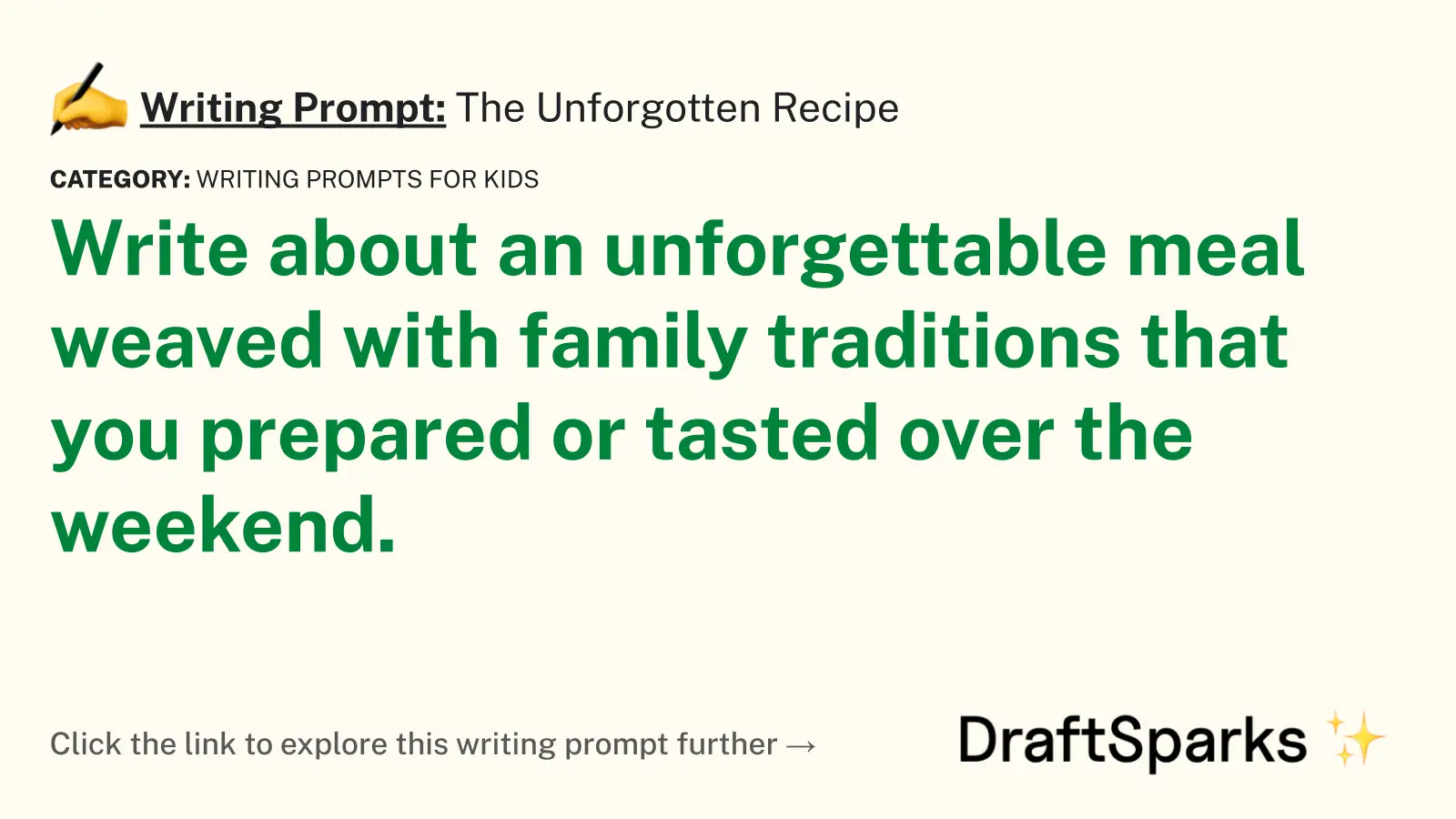 The Unforgotten Recipe