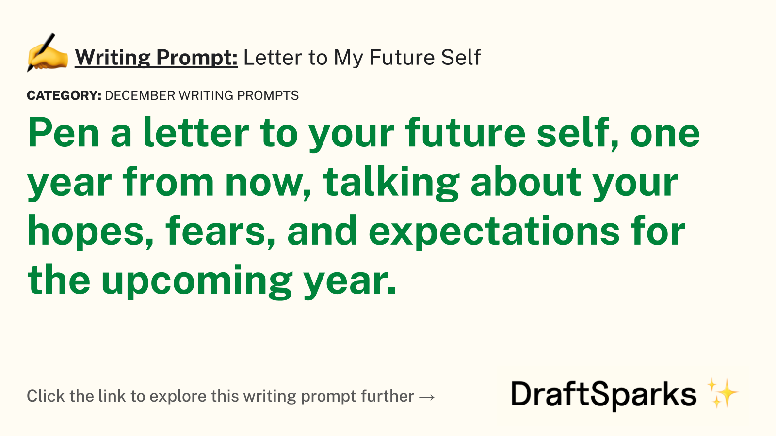Letter to My Future Self