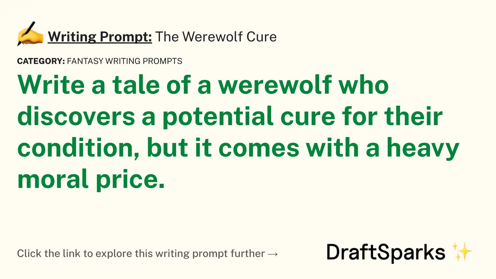 The Werewolf Cure