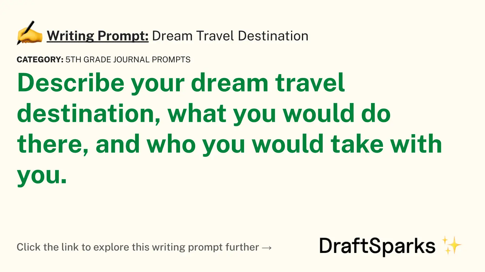 Dream Travel Destination