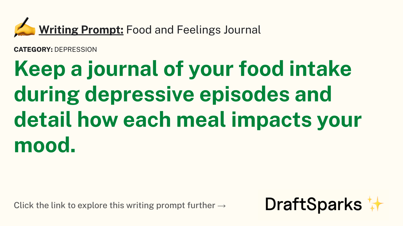 Food and Feelings Journal
